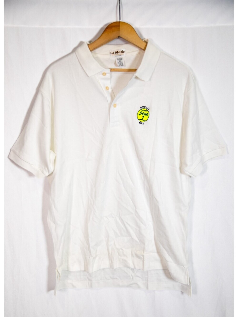 Pro Penn Vintage 90s Polo Shirt Tennis Neon Yellow Ball - Men's XL NWT